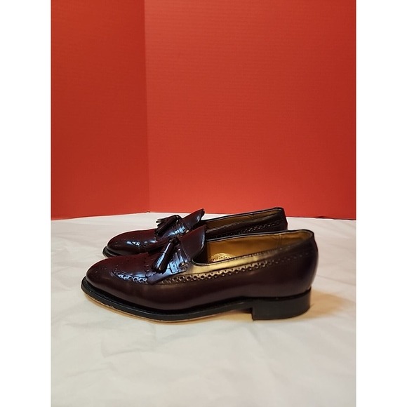 Johnston & Murphy Limited Men\'s Size 9.5 D/B 10462 Burgundy Loafers Tassels Kilt main image 5